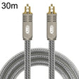 EMK YL/B Audio Digital Optical Fiber Cable Square To Square Audio Connection Cable, Length: 30m(Transparent Gray) - free shipping - PMC TechLife - Order now!