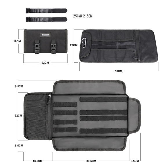Rhinowalk MT103 Motorcycle Maintenance Tool Storage Bag Portable Repair Kit Bag(Black)