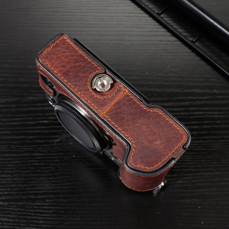 For FUJIFILM X-T5 Camera Cowhide Bag Anti-scratch Protective Case Base Cover(Black)