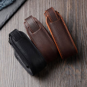 Outdoor Photography Cowhide Leather Camera Shoulder Hanging Neck Winding Strap, Spec: Top-layer (Black)