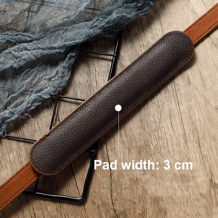 Outdoor Photography Cowhide Leather Camera Shoulder Hanging Neck Winding Strap, Spec: Split Leather (Coffee)