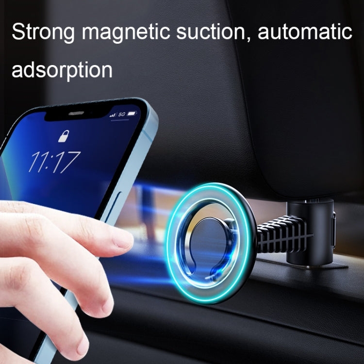 D19 Car Magnetic Mobile Phone Holder Rotatable Metal Navigation Bracket, Spec: Extended (Silver)
