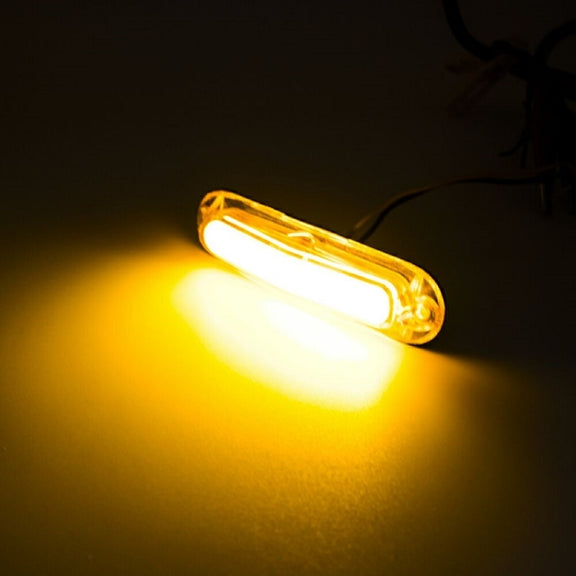4pcs MK-162 6LED Light Guide Side Light 10-30V Trailer Side Tail Light(Yellow)