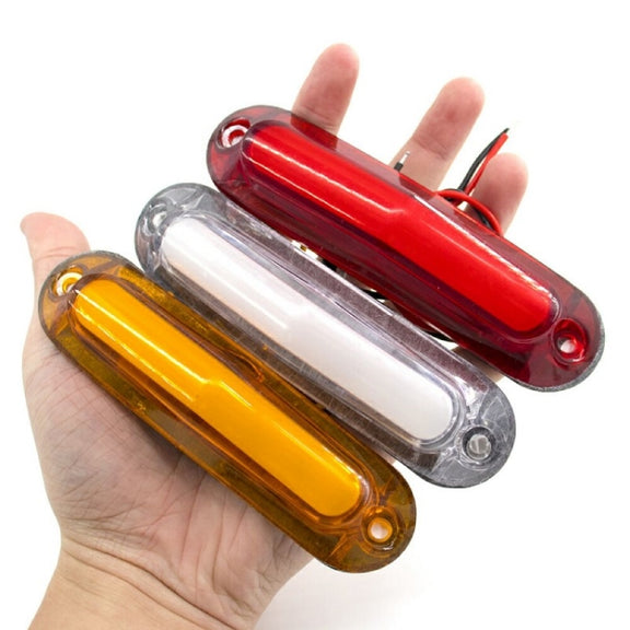 4pcs MK-162 6LED Light Guide Side Light 10-30V Trailer Side Tail Light(White)