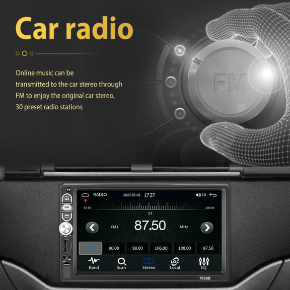 A3061 7 Inches MP5 Bluetooth Player Universal Wired CarPlay Reversing Image Integrated, Style: Standard