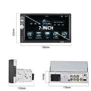 A3061 7 Inches MP5 Bluetooth Player Universal Wired CarPlay Reversing Image Integrated, Style: Standard