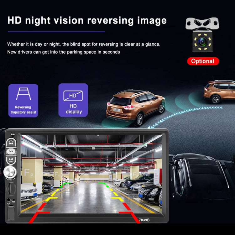 A3061 7 Inches MP5 Bluetooth Player Universal Wired CarPlay Reversing Image Integrated, Style: Standard