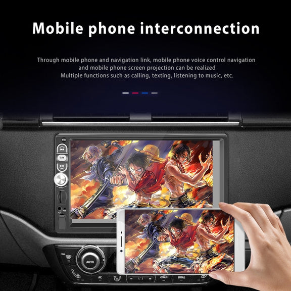 A3061 7 Inches MP5 Bluetooth Player Universal Wired CarPlay Reversing Image Integrated, Style: Standard