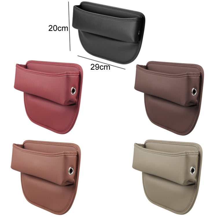 Multifunctional Car Seat Crevice Storage Box, Pattern: No Logo(Saddling brown)