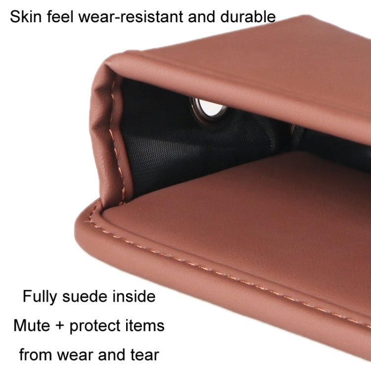 Multifunctional Car Seat Crevice Storage Box, Pattern: No Logo(Saddling brown)