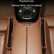 Multifunctional Car Seat Crevice Storage Box, Pattern: No Logo(Saddling brown)