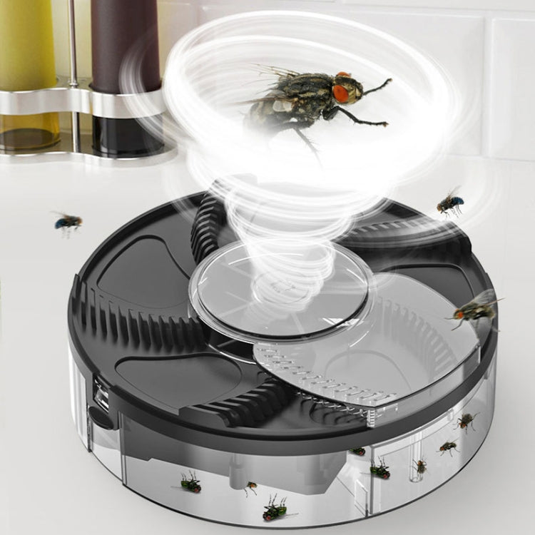 S008 Automatic Fly Killer Silent USB Household Fly Trap, Spec: Charging Type (Black)