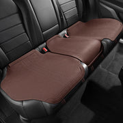 Flip-fur Car Cushion Breathable Ventilation Cushion for Four Seasons, Style: Long Rear Cushion(Brown)