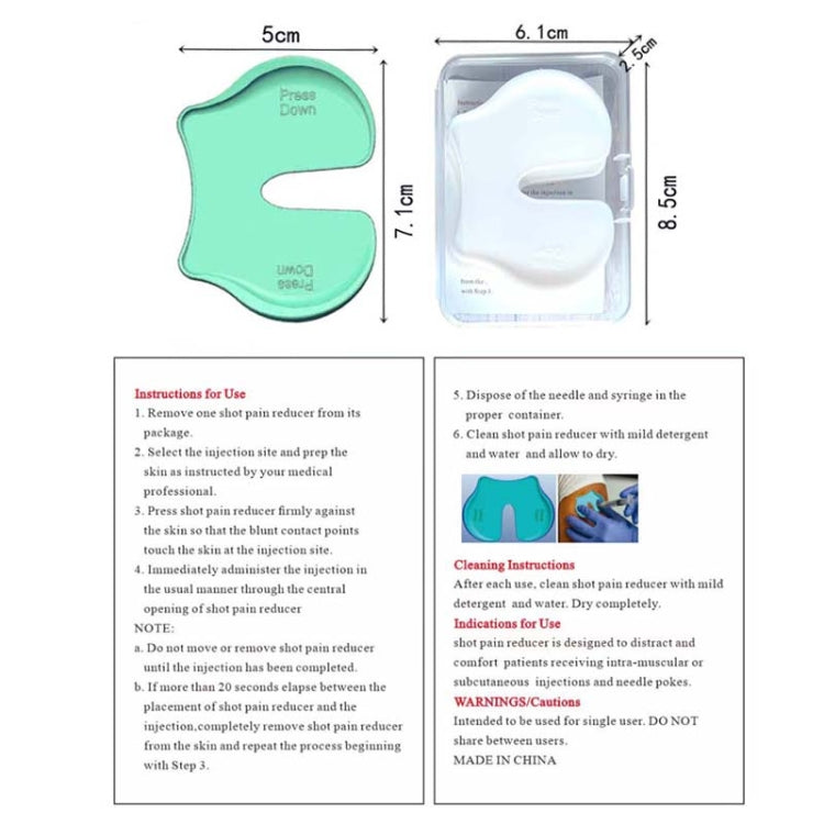 4pcs/set Injection Aid Tablet Press Firmly Can Relieve Pain Pain Blocker Device(White)