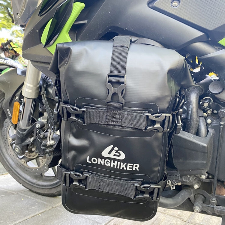 LONGHIKER Motorcycle Quick Release Water-resistant Bumper Side Bag(Black)