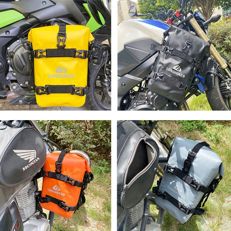LONGHIKER Motorcycle Quick Release Water-resistant Bumper Side Bag(Black)