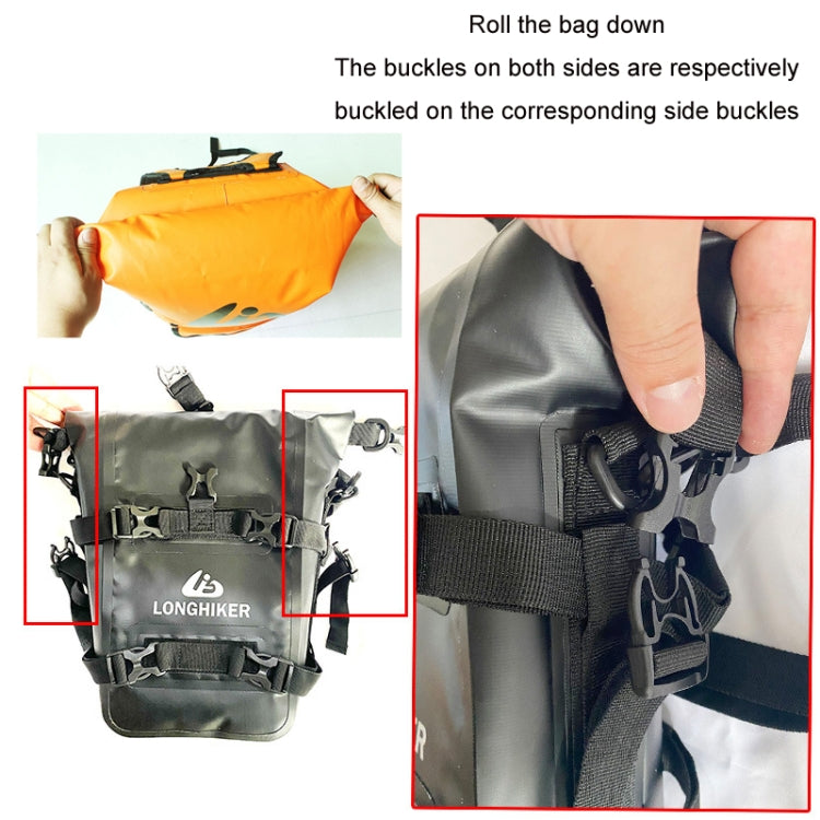 LONGHIKER Motorcycle Quick Release Water-resistant Bumper Side Bag(Black)