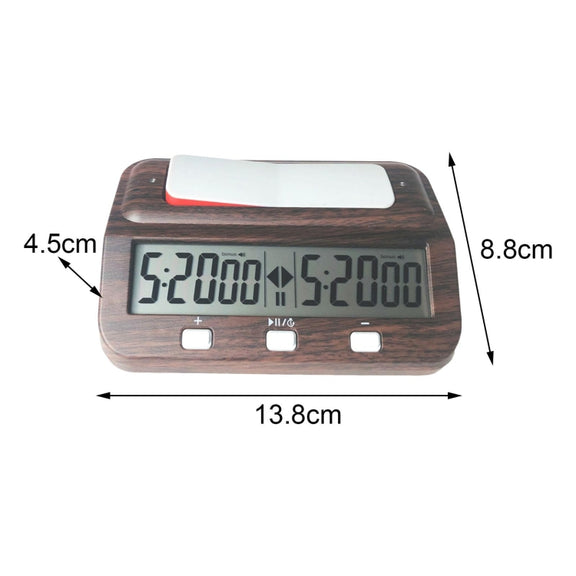 HQT101w Plastic Chess Clock Go Chess Timer(Wood Grain)