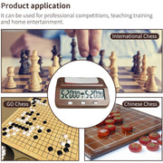HQT101w Plastic Chess Clock Go Chess Timer(Wood Grain)