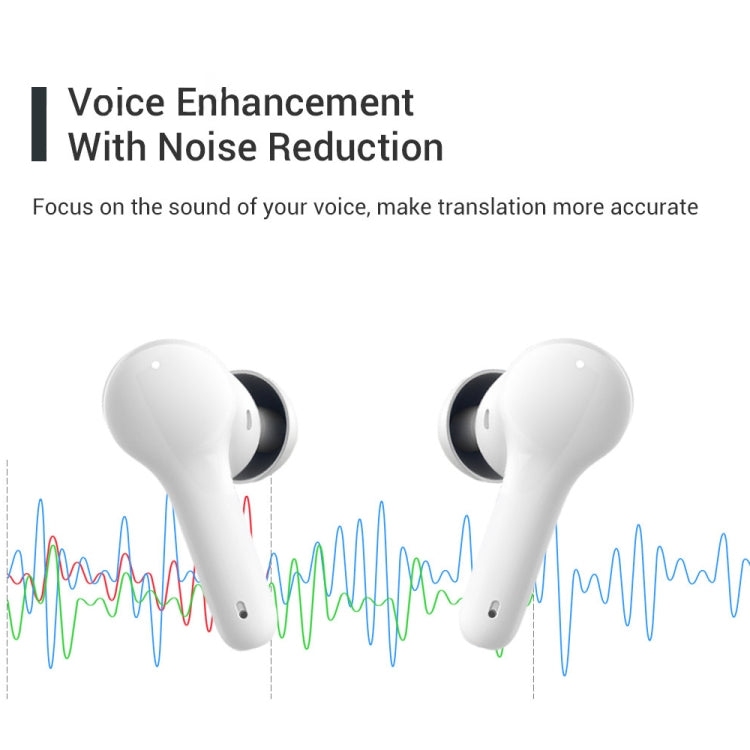 M6 Multi-country Mutual Translation Smart Bluetooth Translation Earphone Supports 127 Languages(White)