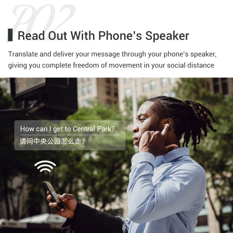 M6 Multi-country Mutual Translation Smart Bluetooth Translation Earphone Supports 127 Languages(White)