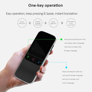 T10Pro Wifi Artificial Intelligence Photo / Recording Translating Machine Supports 138 Languages(White)