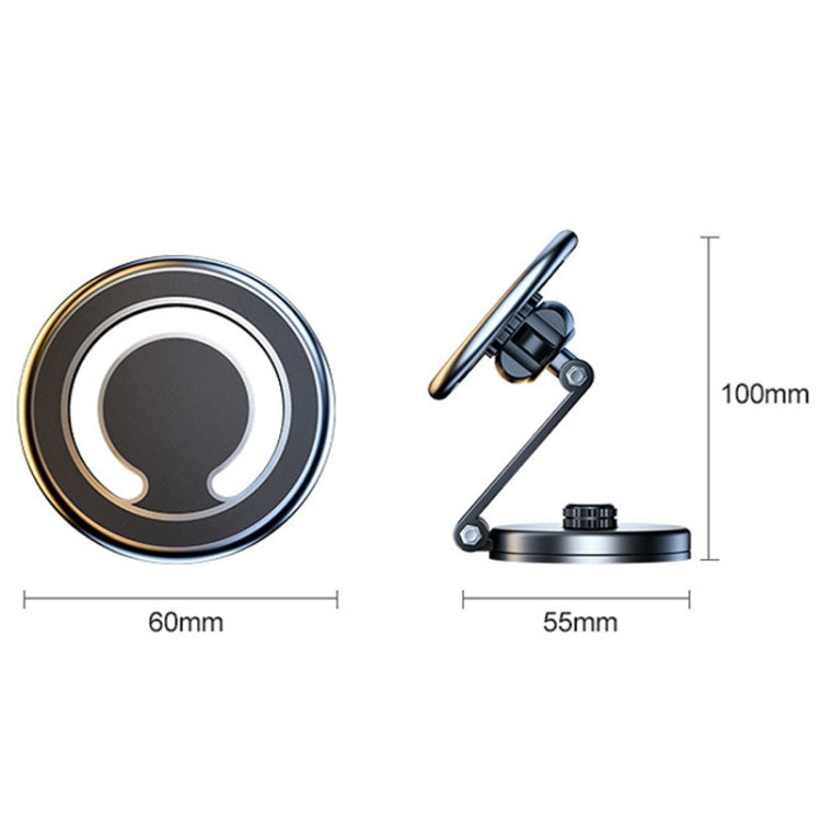 D27 Car Magnetic Telescopic Folding Navigation Mobile Phone Holder(Black)