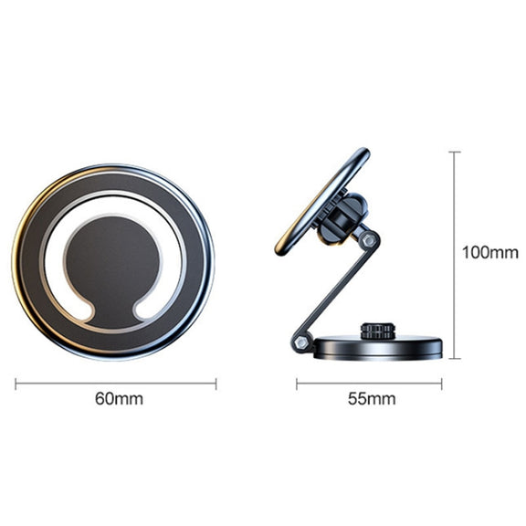 D27 Car Magnetic Telescopic Folding Navigation Mobile Phone Holder(Black)
