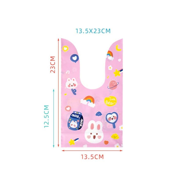 1bag Candy Packaging Bags Baking Biscuit Gift Bags 13.5x22cm(Fresh Flower)