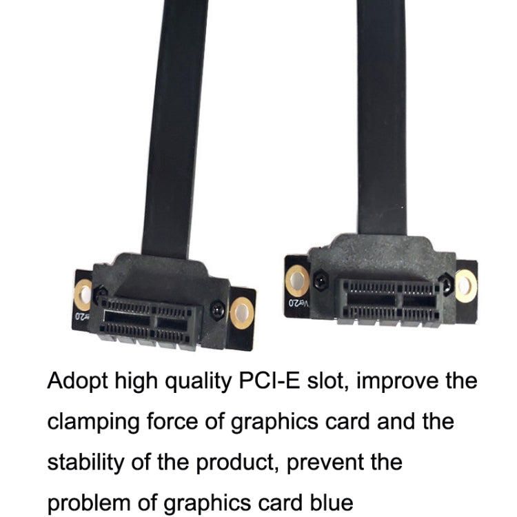 PCI-E 3.0 1X 90 Degrees Graphics Card / Wireless Network Card Extension Cable, Cable Length: 20cm
