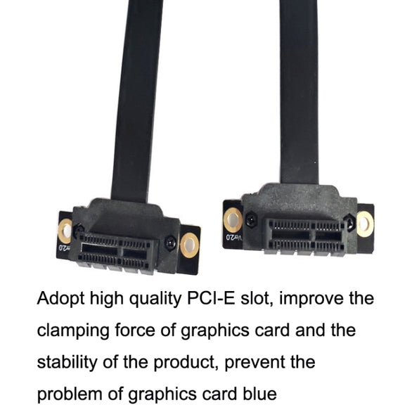 PCI-E 3.0 1X 90 Degrees Graphics Card / Wireless Network Card Extension Cable, Cable Length: 20cm