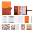 A6 YMX-012 PU Leather Budget Binder Notebook Macaron Color Matching Handbook(Orange+Brown) - Notebooks by PMc TechLife | Online Shopping South Africa | PMc TechLife | Buy Now Pay Later Mobicred