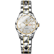 BINBOND B5552 Luminous Multifunctional Business Calendar Quartz Watch(Female-Inter-gold-White)