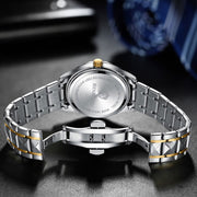 BINBOND B5552 Luminous Multifunctional Business Calendar Quartz Watch(Female-Inter-gold-White)