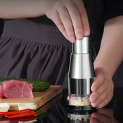 Press Kitchen Cutter Garlic Onion Pat Knife, Specification: Stainless Steel Black