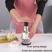 Press Kitchen Cutter Garlic Onion Pat Knife, Specification: Plating Silver
