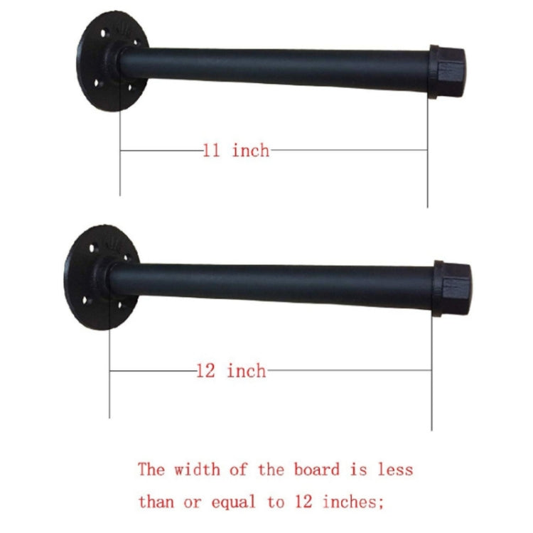 Wrought Iron Hanging Potted Plant Wall Shelf Water Pipe Shelf 11 inch