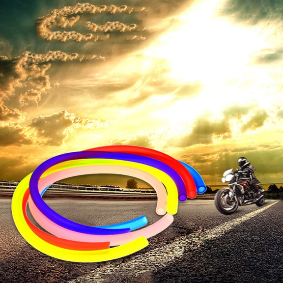 TF-1795 18m/roll Motorcycle Modification Accessories Colorful Gasoline Pipe(Yellow)