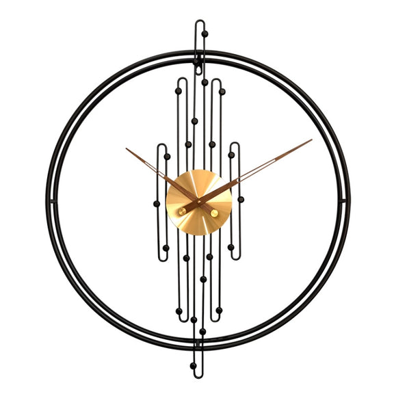YX0801 Simple Art Living Room Background Wall Decoration Clock Mute Wall Clock, Color: 60cm Black