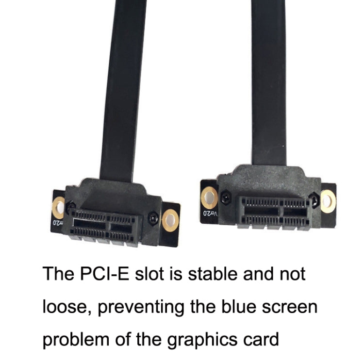 PCI-E 3.0 1X 180-degree Graphics Card Wireless Network Card Adapter Block Extension Cable, Length: 15cm