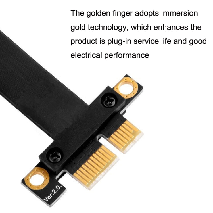 PCI-E 3.0 1X 180-degree Graphics Card Wireless Network Card Adapter Block Extension Cable, Length: 40cm