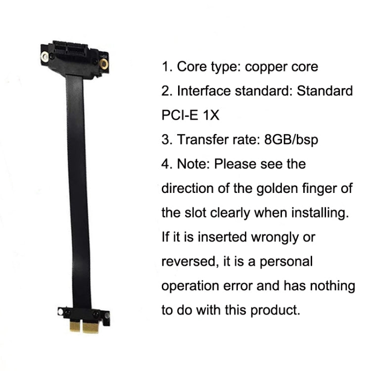 PCI-E 3.0 1X 180-degree Graphics Card Wireless Network Card Adapter Block Extension Cable, Length: 40cm