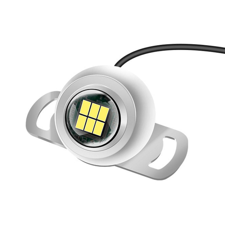 Car LED Ultra -Bright Electric Eye Reversing Light External Bulb Modified Universal Auxiliary Light, Style: Long Bright Silver Shell