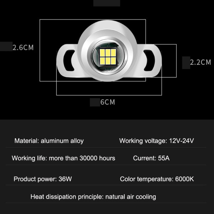Car LED Ultra -Bright Electric Eye Reversing Light External Bulb Modified Universal Auxiliary Light, Style: Long Bright Silver Shell