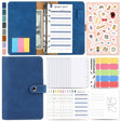 H666 A6 Loose-leaf Binder Cash Budget Handbook Vintage PU Leather Notebook with Window(Treasure Blue) - Notebooks by PMc TechLife | Online Shopping South Africa | PMc TechLife | Buy Now Pay Later Mobicred