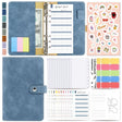 H666 A6 Loose-leaf Binder Cash Budget Handbook Vintage PU Leather Notebook with Window(Denim Blue) - Notebooks by PMC TechLife | Online Shopping South Africa | PMC TechLife | Buy Now Pay Later Mobicred