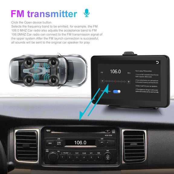 A3135 7 Inches HD Wired Smart Screen With Wireless CarPlay + Android Auto + Android Without Camera