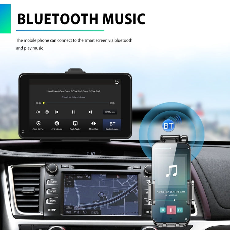 A3135 7 Inches HD Wired Smart Screen With Wireless CarPlay + Android Auto + Android Without Camera