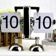 HY-F001 Auto-turning Balance-shaped Clock Home Decorative Flop Clock, Spec: Double (White) - free shipping - PMc TechLife - Order now!
