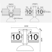 HY-F001 Auto-turning Balance-shaped Clock Home Decorative Flop Clock, Spec: Double (White)